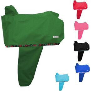 Tahoe Premium Heavy Duty Nylon Waterproof Western Saddle Cover With Six Elastic Holding Straps and Stirrup Covers - Fits Most Saddle Sizes and Types - Multiple Colors Available