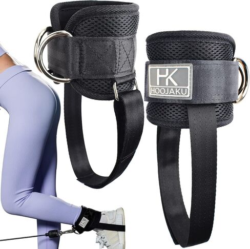Ankle Straps Cable Machine Attachment for Gym and Resistance Bands, Ankle Cuffs for Booty and Leg Workouts, Adjustable Neoprene Support Ideal for Glutes Exercises (Pair) in Saudi Arabia