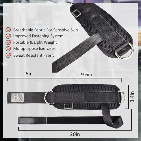 Ankle Straps Cable Machine Attachment for Gym and Resistance Bands, Ankle Cuffs for Booty and Leg Workouts, Adjustable Neoprene Support Ideal for Glutes Exercises (Pair) in Saudi Arabia