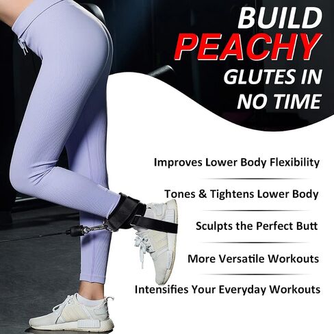 Ankle Straps Cable Machine Attachment for Gym and Resistance Bands, Ankle Cuffs for Booty and Leg Workouts, Adjustable Neoprene Support Ideal for Glutes Exercises (Pair) in Saudi Arabia