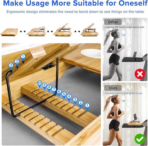 محطة عمل مكتب جهاز المشي العالمي، ملحق مكتب جهاز المشي، صينية مكتب كمبيوتر محمول مريحة لجهاز المشي، مكتب كمبيوتر محمول مع حامل أكواب in Kuwait