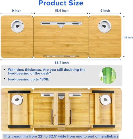 محطة عمل مكتب جهاز المشي العالمي، ملحق مكتب جهاز المشي، صينية مكتب كمبيوتر محمول مريحة لجهاز المشي، مكتب كمبيوتر محمول مع حامل أكواب in Kuwait