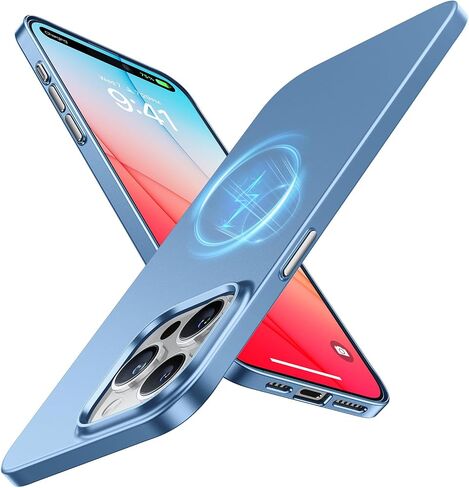 حافظة TORRAS مغناطيسية رفيعة مناسبة لهاتف iPhone 15 Pro Max، حافظة هاتف 15 ProMax رفيعة للغاية متوافقة مع MagSafe، حافظة صلبة خفيفة الوزن مضادة للخدش لهاتف iPhone 15 ProMax مقاس 6.7 بوصة OriginFit، أسود in Saudi Arabia