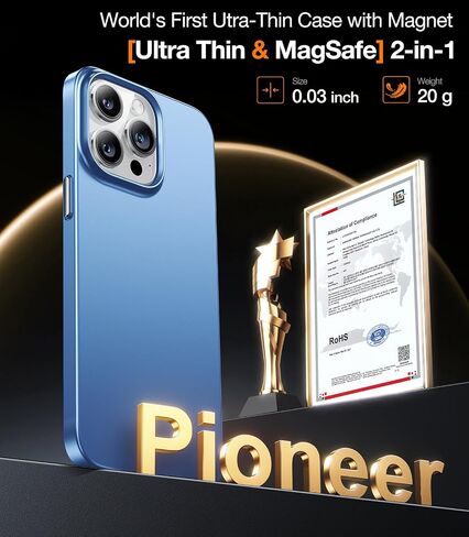 حافظة TORRAS مغناطيسية رفيعة مناسبة لهاتف iPhone 15 Pro Max، حافظة هاتف 15 ProMax رفيعة للغاية متوافقة مع MagSafe، حافظة صلبة خفيفة الوزن مضادة للخدش لهاتف iPhone 15 ProMax مقاس 6.7 بوصة OriginFit، أسود in Saudi Arabia