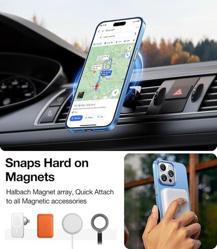 حافظة TORRAS مغناطيسية رفيعة مناسبة لهاتف iPhone 15 Pro Max، حافظة هاتف 15 ProMax رفيعة للغاية متوافقة مع MagSafe، حافظة صلبة خفيفة الوزن مضادة للخدش لهاتف iPhone 15 ProMax مقاس 6.7 بوصة OriginFit، أسود in Saudi Arabia