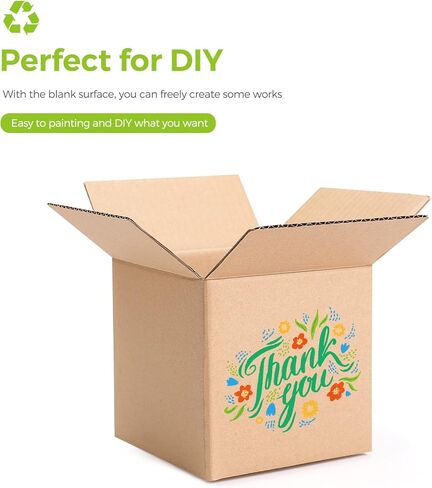 صناديق شحن ميترونيك 6 × 6 × 6، 25 عبوة من صناديق الشحن الصغيرة، صناديق من الورق المقوى المموج البني لشحن العناصر الصغيرة، وتغليف الهدايا، وتغليف الأعمال الصغيرة، والبريد in Kuwait
