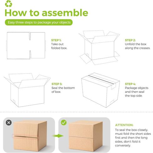صناديق شحن ميترونيك 6 × 6 × 6، 25 عبوة من صناديق الشحن الصغيرة، صناديق من الورق المقوى المموج البني لشحن العناصر الصغيرة، وتغليف الهدايا، وتغليف الأعمال الصغيرة، والبريد in Kuwait