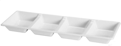 Deluxe 4-Section Clear Plastic Tray - 1 Pc. | Ideal for Elegant Celebrations, Birthdays & Everyday Use in Saudi Arabia