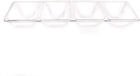 Deluxe 4-Section Clear Plastic Tray - 1 Pc. | Ideal for Elegant Celebrations, Birthdays & Everyday Use in Saudi Arabia