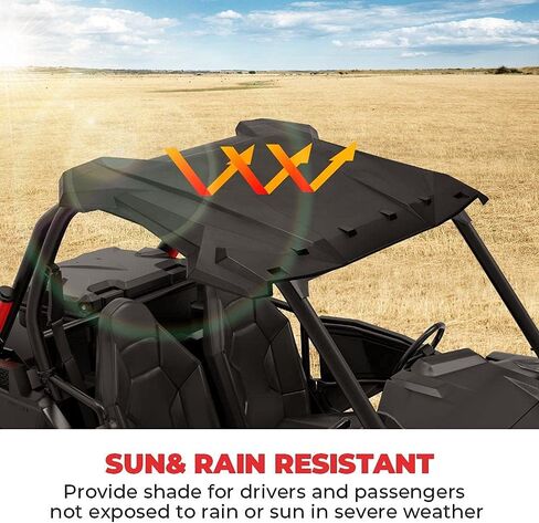 KEMIMOTO Plastic Hard Roof Top Compatible with Polaris RZR XP 1000, 900, Turbo, S 900, and Trail S 900 Models Up to 2023, Heavy-Duty Black Plastic Roof for 2-Seater. Part #2883073 in Saudi Arabia