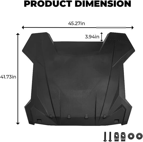 KEMIMOTO Plastic Hard Roof Top Compatible with Polaris RZR XP 1000, 900, Turbo, S 900, and Trail S 900 Models Up to 2023, Heavy-Duty Black Plastic Roof for 2-Seater. Part #2883073 in Saudi Arabia