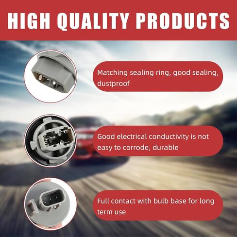 2PCS Front Turn Signal Light Bulb Plug Socket, Car Turn Signal Lamp Holder Assembly, Compatible with 05-21 Tundra, 05-16 Tacoma, 08-18 Sequoia, 03-06 4 Runner, 07-19 Venza in Saudi Arabia