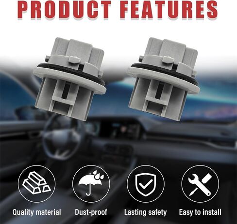 2PCS Front Turn Signal Light Bulb Plug Socket, Car Turn Signal Lamp Holder Assembly, Compatible with 05-21 Tundra, 05-16 Tacoma, 08-18 Sequoia, 03-06 4 Runner, 07-19 Venza in Saudi Arabia