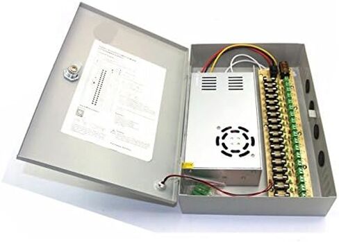 12V DC 18-Channel Distributed Power Supply Box 360W 30A Individual Fuse for CCTV Security Camera LED Strip Light and More in Saudi Arabia
