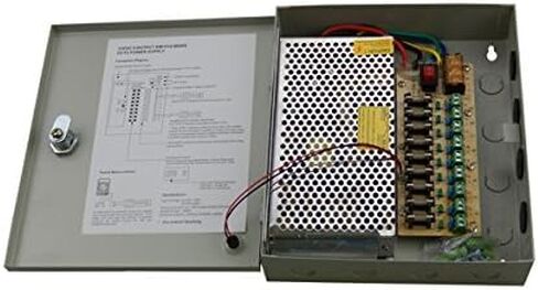 12V DC 18-Channel Distributed Power Supply Box 360W 30A Individual Fuse for CCTV Security Camera LED Strip Light and More in Saudi Arabia