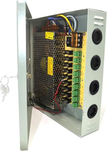 12V DC 18-Channel Distributed Power Supply Box 360W 30A Individual Fuse for CCTV Security Camera LED Strip Light and More in Saudi Arabia