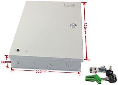 12V DC 18-Channel Distributed Power Supply Box 360W 30A Individual Fuse for CCTV Security Camera LED Strip Light and More in Saudi Arabia