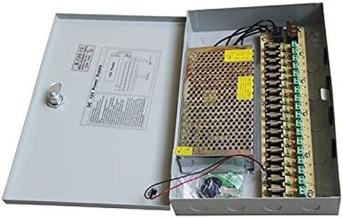 12V DC 18-Channel Distributed Power Supply Box 360W 30A Individual Fuse for CCTV Security Camera LED Strip Light and More in Saudi Arabia
