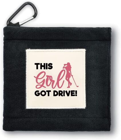 This Girl Got Drive Portable Microfiber Double Layer Pocket Golf Towel with Clip, Funny Golf Towel for Women Mom, Golf Accessories for Women Mom, Funny for Golf Fan in Kuwait