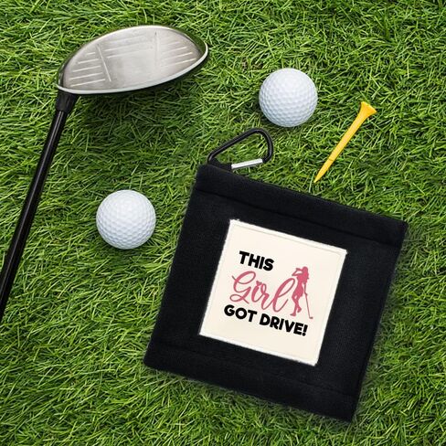 This Girl Got Drive Portable Microfiber Double Layer Pocket Golf Towel with Clip, Funny Golf Towel for Women Mom, Golf Accessories for Women Mom, Funny for Golf Fan in Kuwait