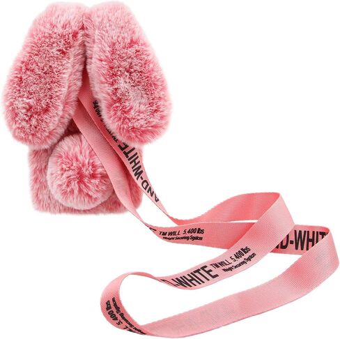 حافظة لهاتف سامسونج جالاكسي S23 الترا 5G ثلاثية الأبعاد على شكل أذن أرنب مع حزام حول الجسم، غطاء هاتف واقٍ مقاوم للصدمات مصنوع يدويًا من فرو الأرنب الناعم المصنوع يدويًا من فرو الأرنب الناعم، أرجواني in Kuwait