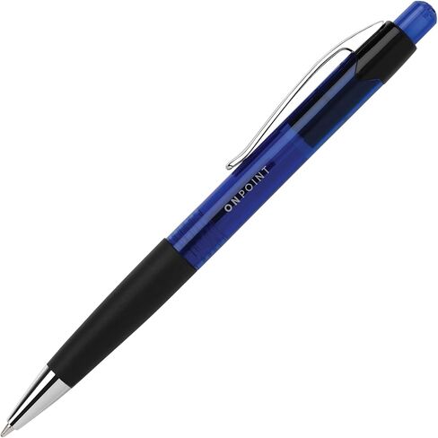 أقلام حبر جاف قابلة للسحب ذات قبضة ناعمة من Office Depot، نقطة متوسطة، 1.0 مم، أسطوانة زرقاء، حبر أزرق، عبوة مكونة من 12 قلمًا in Saudi Arabia