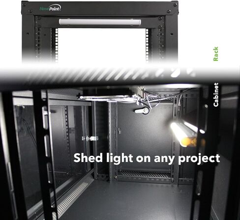 NavePoint 1U Steel Panel Light for Standard 19 Inch Server Cabinet Rack Lighting Panel Black in Saudi Arabia