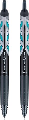 PILOT Precise V5 RT Deco Collection Refillable & Retractable Liquid Ink Rolling Ball Pens, Extra Fine Point (0.5mm) Black Ink, 48-Pack Tub (5955) in Kuwait