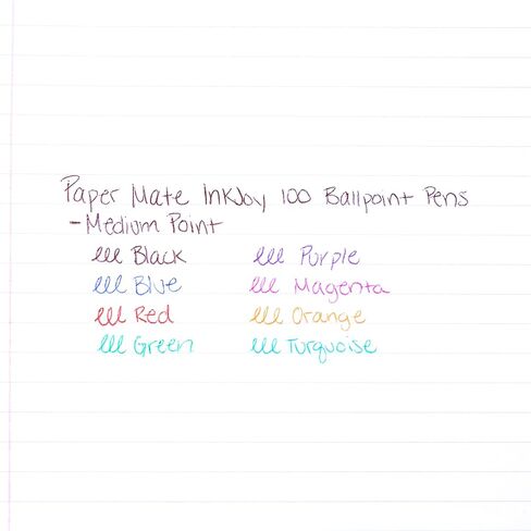 Paper Mate InkJoy 100ST Ballpoint Pens, Medium Point, Assorted Ink, 8 count(pack of 1) (1945932) in Saudi Arabia