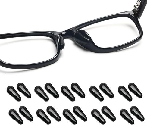 2.5mm Anti-Slip Glasses Nose Pads, Adhesive Soft Silicone Eyewear Nose Pads for Plastic Frame Glasses Sunglasses(Clear,5 Pairs) in Kuwait