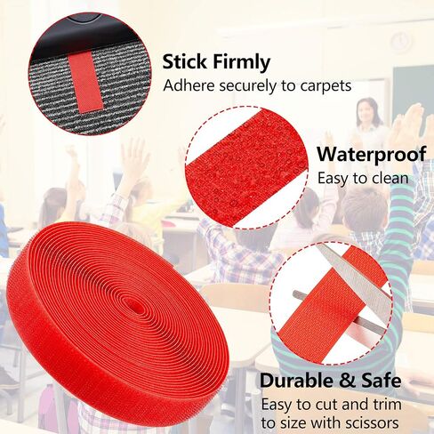 4 Roll 100 Feet Carpet Marker Strips for Classroom Tape for Carpet for Teachers and Social Distance (Red, Green, Yellow, Blue) in Saudi Arabia