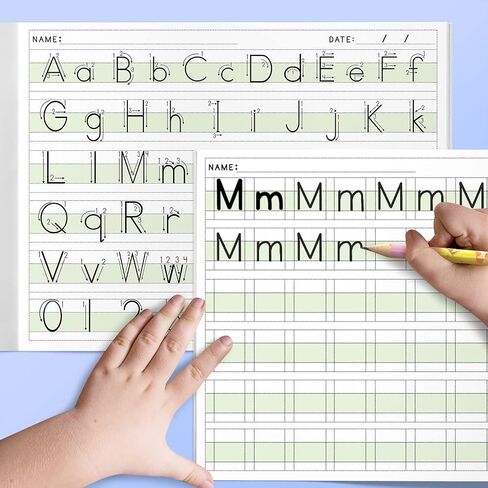 Kindergarten/Preschool Handwriting Workbook- Alphabet & Number Tracing Writing Paper with Lines, Learning Tools for Age 2/3/4/5 Year Old Kids/Boys/Girls, ABC Learning for Toddler, Homeschool Supplies in Saudi Arabia