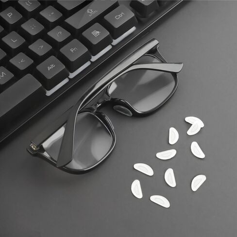 وسادات أنف للنظارات، وسادات أنف للنظارات، 5 أزواج من وسادات أنف النظارات اللاصقة، وسادة أنف مضادة للانزلاق بسمك 2 مم، مقابض أنف من السيليكون الناعم للنظارات والنظارات الشمسية (شفاف) in Saudi Arabia
