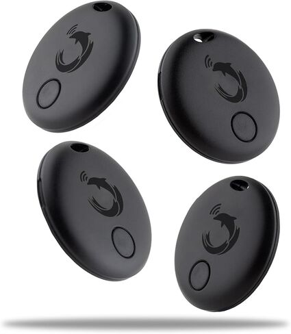tag8 Dolphin Smart Tracker Pro، علامة بلوتوث لمحفظة البطاقات، حقيبة الأمتعة، الهاتف ومكتشف المفاتيح، جهاز تعقب GPS بديل لتحديد موقع العناصر الخاصة بك، متوافق مع أجهزة Android وApple، حزمة 1، أسود in Kuwait