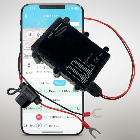 جهاز تعقب GPS يعمل ببطارية السيارة من Gpsnvision، سهل التركيب على بطارية المركبات، جهاز تعقب 4G LTE سلكي صلب للسيارة والشاحنات والشاحنات والدراجات النارية - يلزم الاشتراك in Saudi Arabia