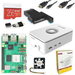 CanaKit Raspberry Pi 5 Starter Kit MAX - Turbine White (256 GB Edition) (16GB RAM) in Kuwait