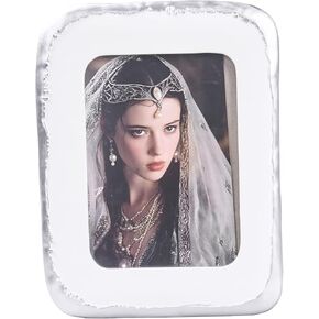 5x7 Retro Picture Frame, Vintage Leather Photo Frame, Hand-Crafted Resin Ornate Frame with Easel, Hook & Mat, for Tabletop & Wall Gallery Table Frames