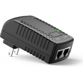 PoE Injector Adapter, Ueevii 24V Gigabit Port Ethernet POE Adapter,Plug and Play, Suitable for Wireless Bridge