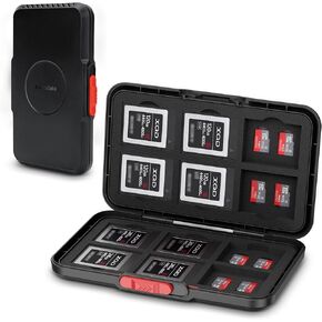 Pop Up Style Memory Card Case,60 Slots Memory Card Holder Wallet for 20 SD SDHC SDXC & 40 Micro SD SDXC SDHC TF MSD Cards,Portable Slim Micro SD Card Case Storage Organizer with EVA Foam Interior in Kuwait