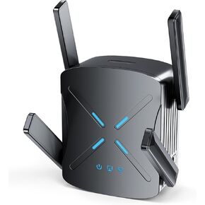 2025 WiFi Extender Signal Booster, New Gen Wi-Fi 6 Repeater, Covers Up to 12,000 sq.ft Range, Dual-Band Internet Booster with Gigabit Ethernet Port, Easy Setup, EasyMesh Compatible (CF-XR182)