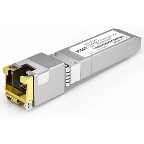 10G SFP+ إلى RJ-45 Transceiver ، 1.25/2.5/5/10G-T COPPER SFP+ CAT6A ، التفاوض التلقائي ، حتى 30 مترًا ، لـ Cisco SFP-10G-T-S و UBIQUITI UNIFI UF-RJ45-10G و MERAKI و TP-LINK و MIKROTIK