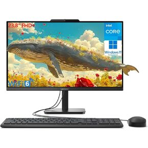 Lenovo 24 23.8 "FHD All-in-One Computer لمكتب المنزل للمكتب المنزلي ، معالج Intel 4-Core (Beat I3-1110G4) ، 32GB DDR4 RAM ، 1TB PCIE SSD ، WIFI 6 ، Bluetooth ، Business AIO ، Windows 11 Pro
