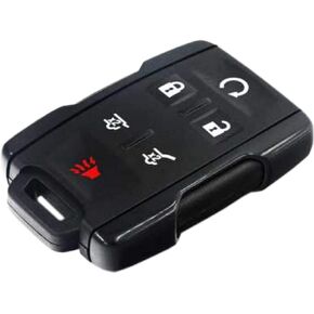 Smart Key Fob Case Shell Fit for Chevy Tahoe Suburban / GMC Yukon 2014 2015 2016 2017 M3N-32337100 Keyless Entry Remote Control Car Key Fob Cover Casing (Silver)