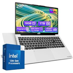 15.6-FHD-LAPTOP student-laptop ، 16GB RAM 1TB SSD ، Intel Pentium Quad-core N100 Processor (حتى 3.4 جيجا هرتز) بصمة لوحة المفاتيح الخلفية واي فاي 6 BT5.2