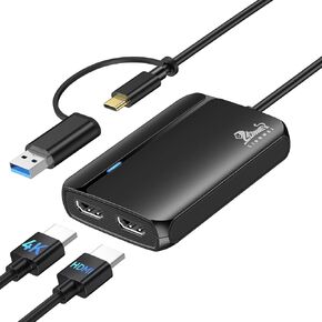 LIONWEI Laptop Docking Station 13 in 1 - Dual HDMI+DisplayPort+10Gbps, 6 USB C/A, 100W PD, Ethernet, SD/TF, Audio, USB C Hub for MacBook/Dell/HP/Surface