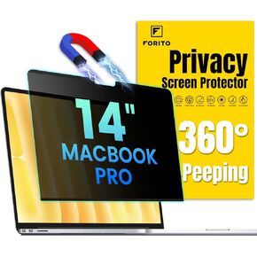 F FORITO Magnetic Privacy Screen Protector Compatible with MacBook Air 13.6 inch (2022-2025, M2, M3, M4), 360° Anti Peeping Removable Anti Blue Light Anti Glare Laptop Privacy Screen Shield