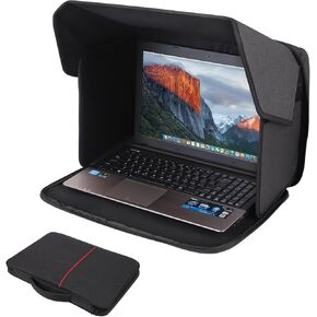 Laptop Sun Shade,Lightweight Laptop Sun Glare Shield Privacy Cover for Working Outside,Computer Privacy Hood Foldable and Portable Shield Cover Computer Hood Outside Glare 14''(Patent Pending)