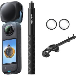 Insta360 X4 - Waterproof 8K 360 Action Camera, 4K Wide-Angle Video, Invisible Selfie Stick, Removable Lens Guards, 135 Min Battery Life, AI Editing, Stabilization, for Sports, Travel, Outdoor