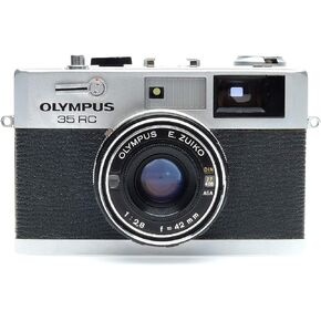 Olympus 35RC (35 RC) 35mm RangeFinder Film Camera 42mm F/2.8 E Zuiko Lens. حجم الجيب المدى الكلاسيكي. (متجدد)