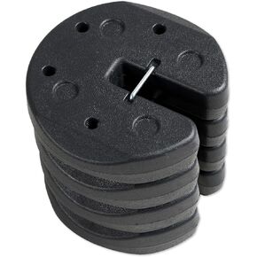 Helios&Hestia 28 lb Heavy Duty Weight Plates with Lock Design for Pop up Canopy, Tent, Gazebo, Set of 4, Black